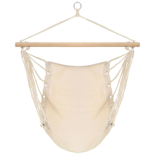 Cadeira de baloiçar/rede grande tecido branco creme