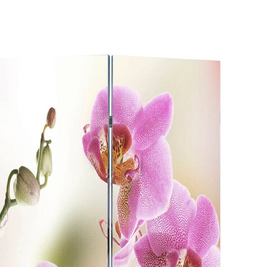 Biombo dobrável com estampa de flores 120x170 cm