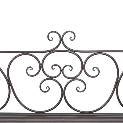 Banco de jardim 132 cm aço antigo castanho