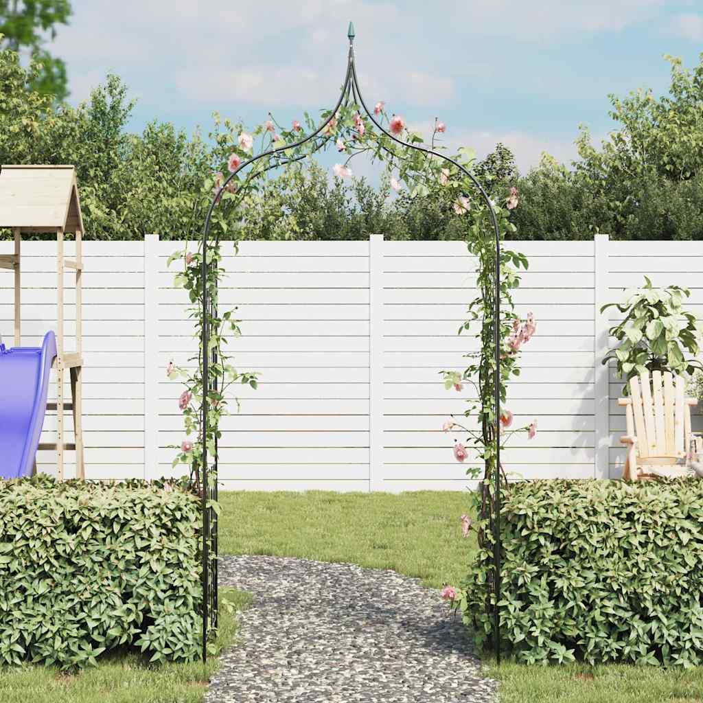 Arco de jardim para plantas trepadeiras verde-escuro