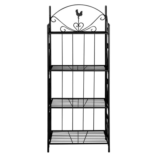 Suporte quadrado para planta / Preto
