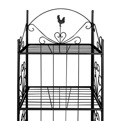 Suporte quadrado para planta / Preto