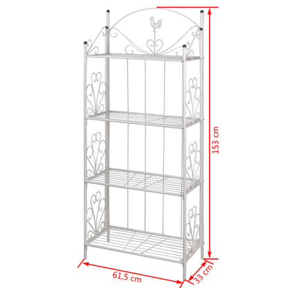 Suporte quadrado para planta / Branco