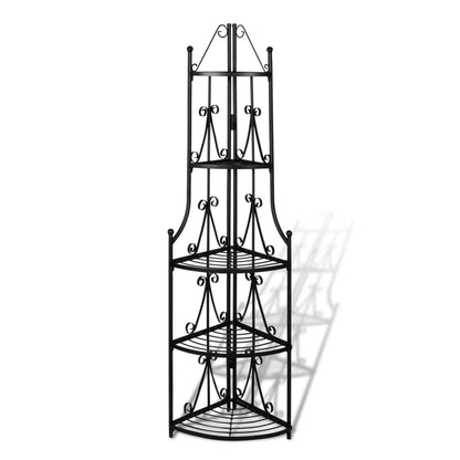 Suporte de canto para planta / Preto
