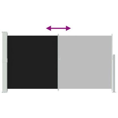 Toldo lateral para pátio/terraço 160 x 300 cm preto