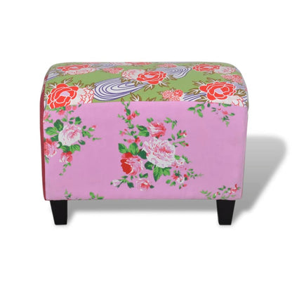Banquinho para os pés patchwork design floral