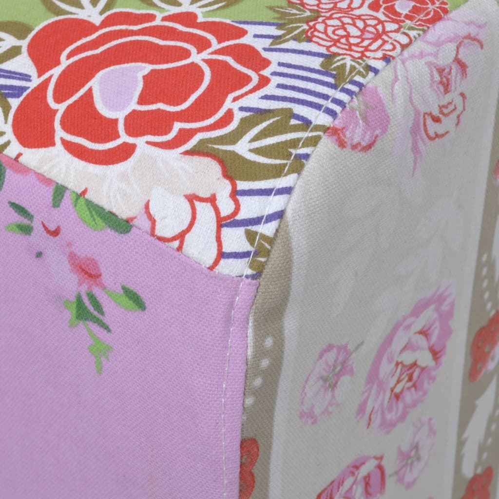 Banquinho para os pés patchwork design floral