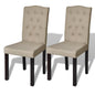 Cadeiras de jantar 2 pcs tecido cor camel