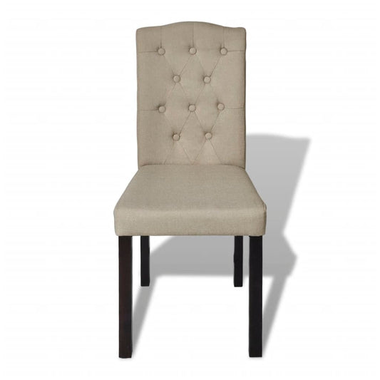 Cadeiras de jantar 2 pcs tecido cor camel