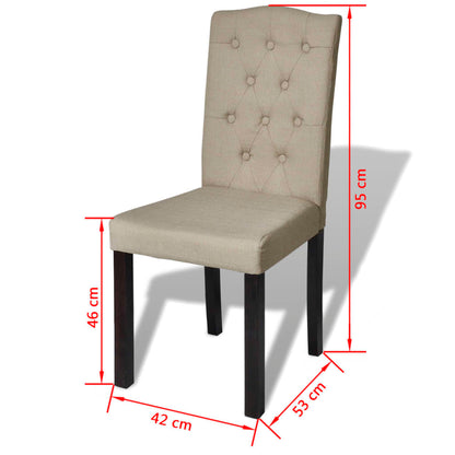 Cadeiras de jantar 2 pcs tecido cor camel