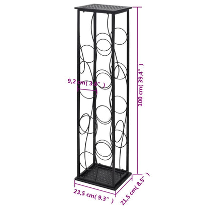 Garrafeira de metal, suporte para 8 garrafas de vinho