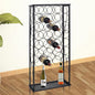 Garrafeira de metal, suporte para 28 garrafas de vinho