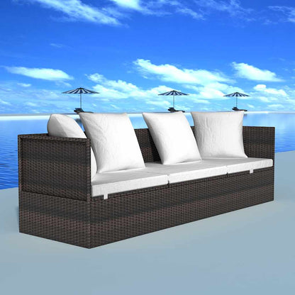 Espreguiçadeira Castanho 200 x 60 x 58 cm vime PE
