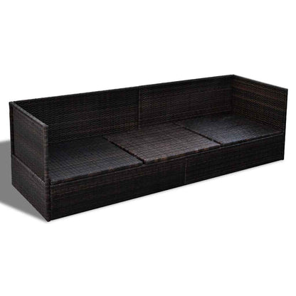 Espreguiçadeira Castanho 200 x 60 x 58 cm vime PE