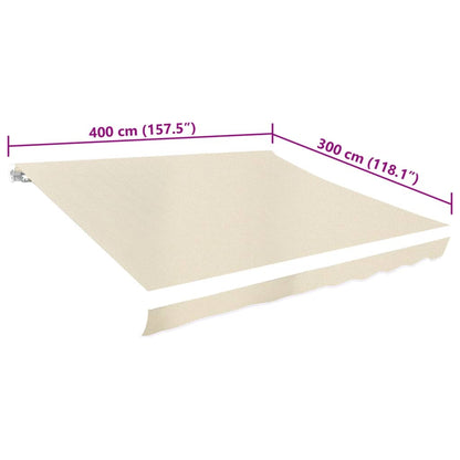 Lona para toldo creme 4 x 3 m (sem estrutura/caixa)
