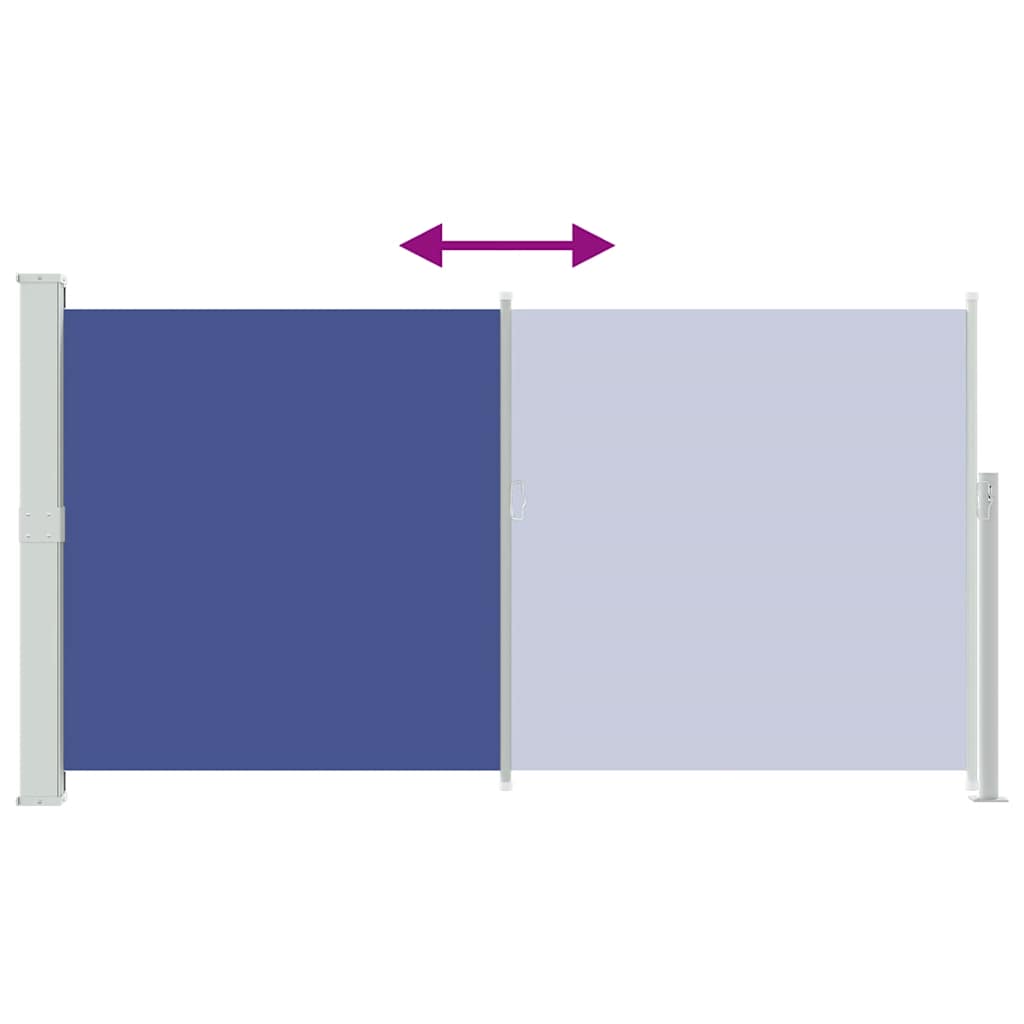 Toldo lateral para pátio/terraço 160 x 300 cm azul