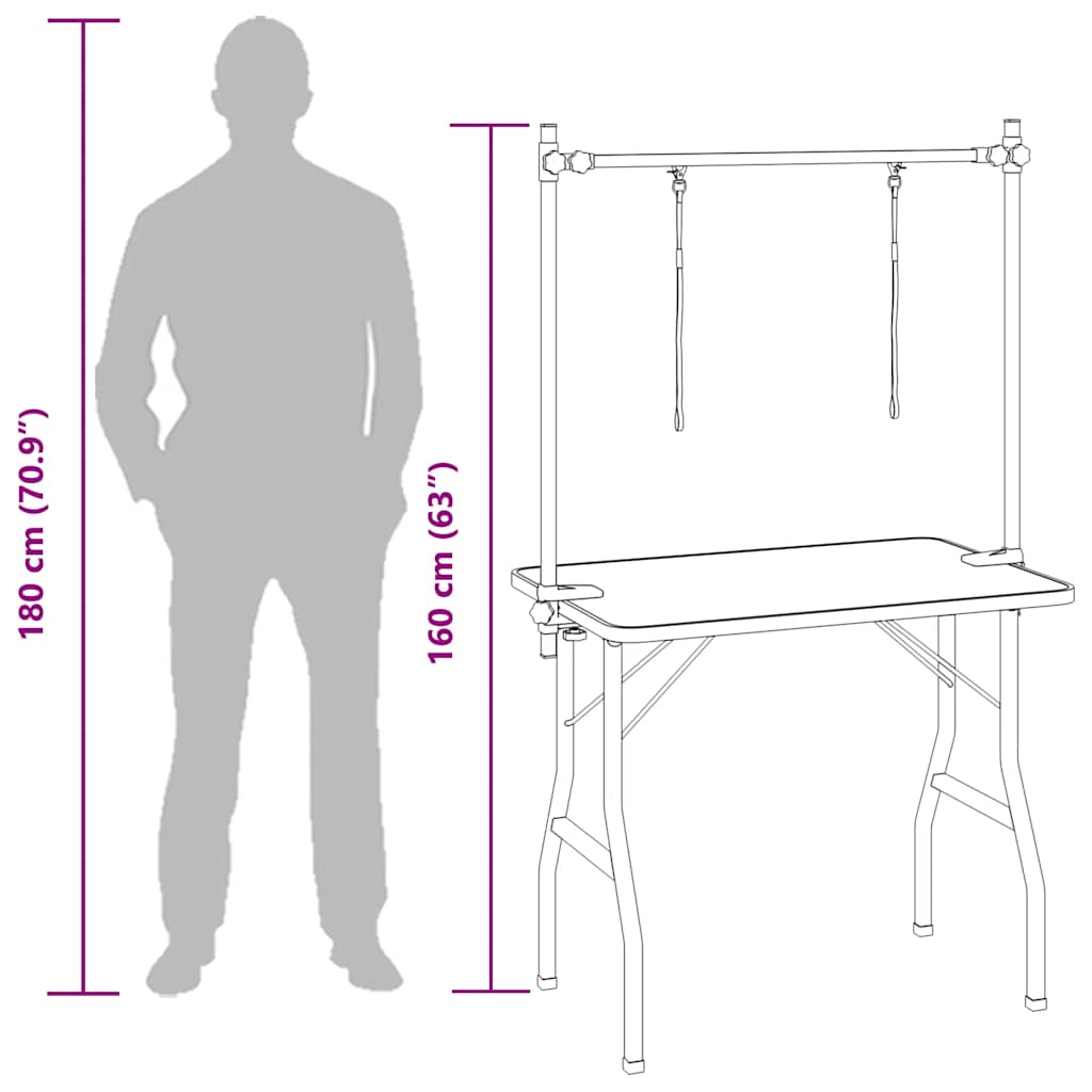 Mesa de aliciamento com 2 laços ajustáveis, p/ cão, gato