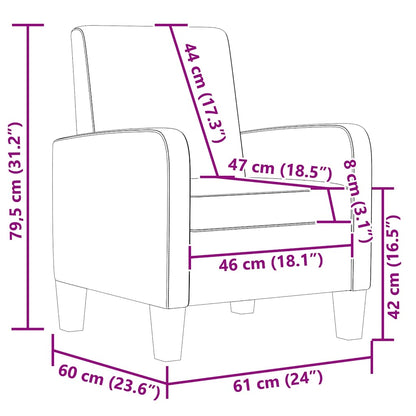 Poltrona em couro artificial preto