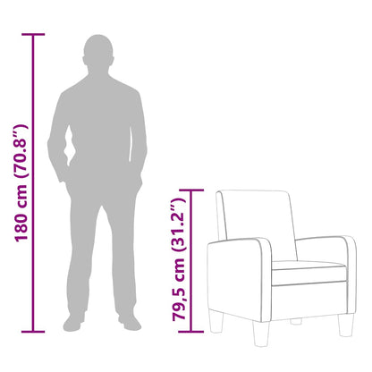 Poltrona em couro artificial preto