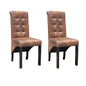 Cadeiras de jantar 2 pcs couro artificial castanho