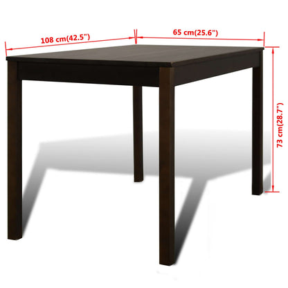 Conjunto Mesa com 4 Cadeiras / Madeira - Marrom