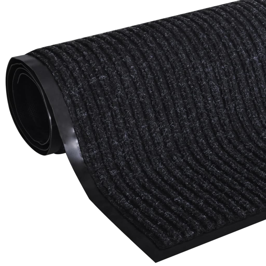 Tapete preto para porta em PVC 90 x 120 cm
