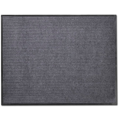 Tapete cinzento para porta em PVC 90 x 60 cm