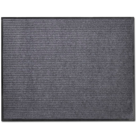 Tapete cinzento para porta em PVC 90 x 60 cm