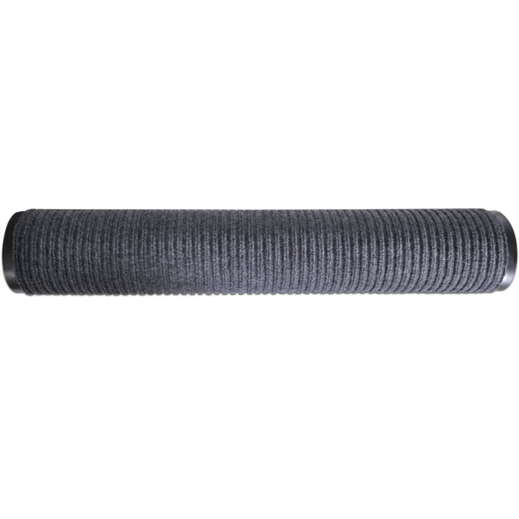 Tapete cinzento para porta em PVC 90 x 60 cm