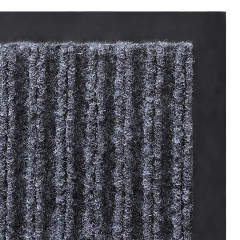 Tapete cinzento para porta em PVC 90 x 60 cm