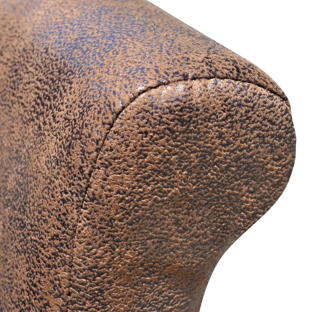 Cadeiras de jantar 6 pcs couro artificial castanho