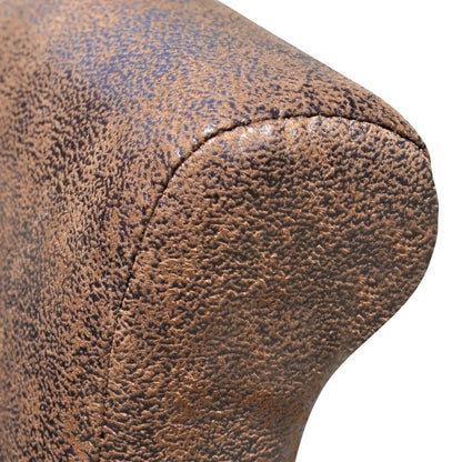 Cadeiras de jantar 6 pcs couro artificial castanho