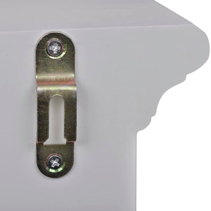 Armário de parede para cozinha com porta de vidro branco