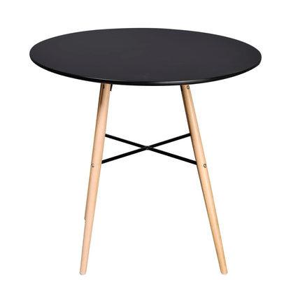 Mesa de jantar redonda MDF preto