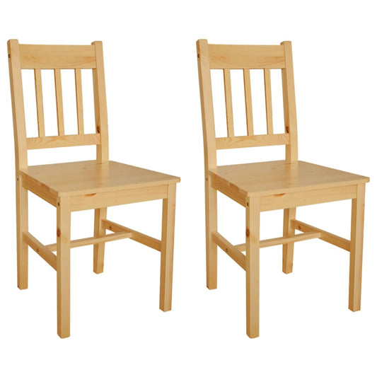 Cadeiras de jantar 2 pcs madeira de pinho