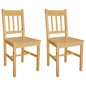 Cadeiras de jantar 2 pcs madeira de pinho