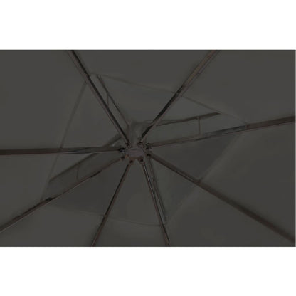Gazebo com telhado 3 x 4 m cinzento escuro