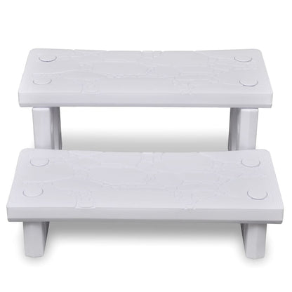 Degraus para spa brancos