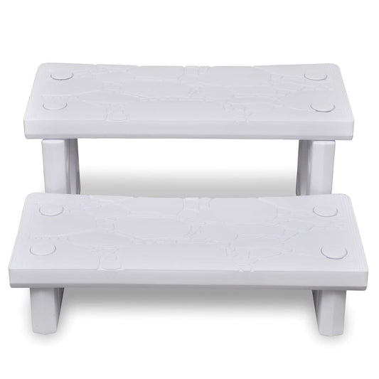 Degraus para spa brancos