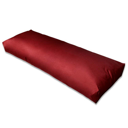 Almofada de assento estofada 120x40x10 cm vermelho tinto