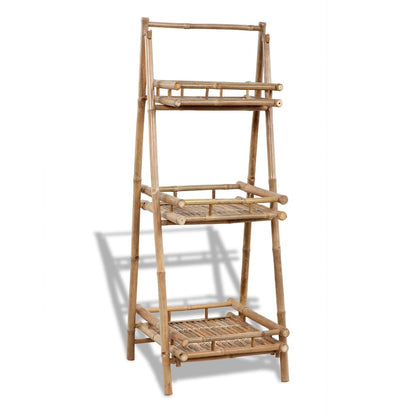 Floreira c/ 3 prateleiras bambu