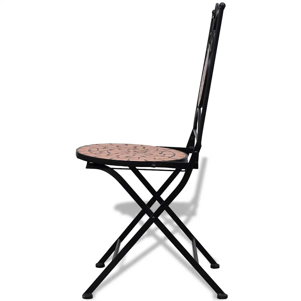 Cadeiras de bistrô dobráveis 2 pcs cerâmica terracota