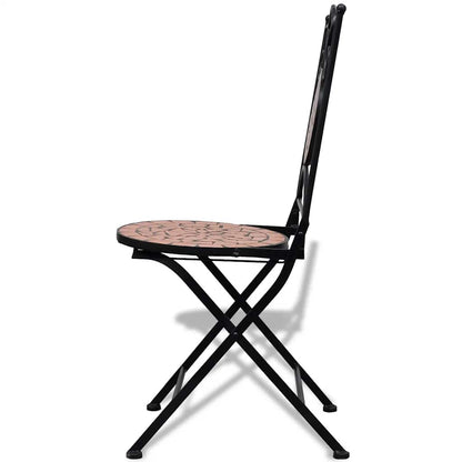 Cadeiras de bistrô dobráveis 2 pcs cerâmica terracota