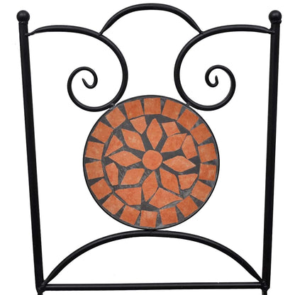 Cadeiras de bistrô dobráveis 2 pcs cerâmica terracota