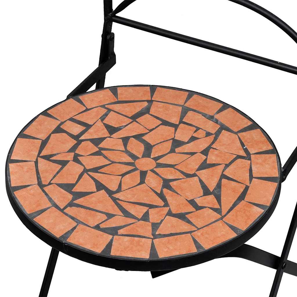 Cadeiras de bistrô dobráveis 2 pcs cerâmica terracota