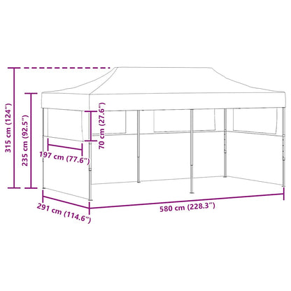 Tenda para festas pop-up dobrável 3 x 6 m creme