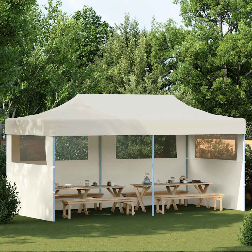 Tenda para festas pop-up dobrável 3 x 6 m creme