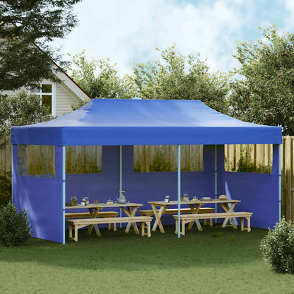 Tenda pop-up dobrável 3 x 6 m azul