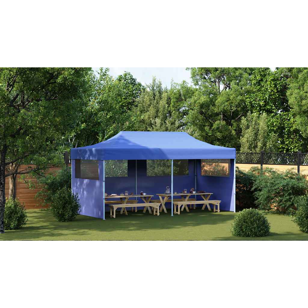 Tenda pop-up dobrável 3 x 6 m azul