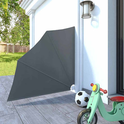 Toldo lateral dobrável para varanda 140x140 cm cinzento